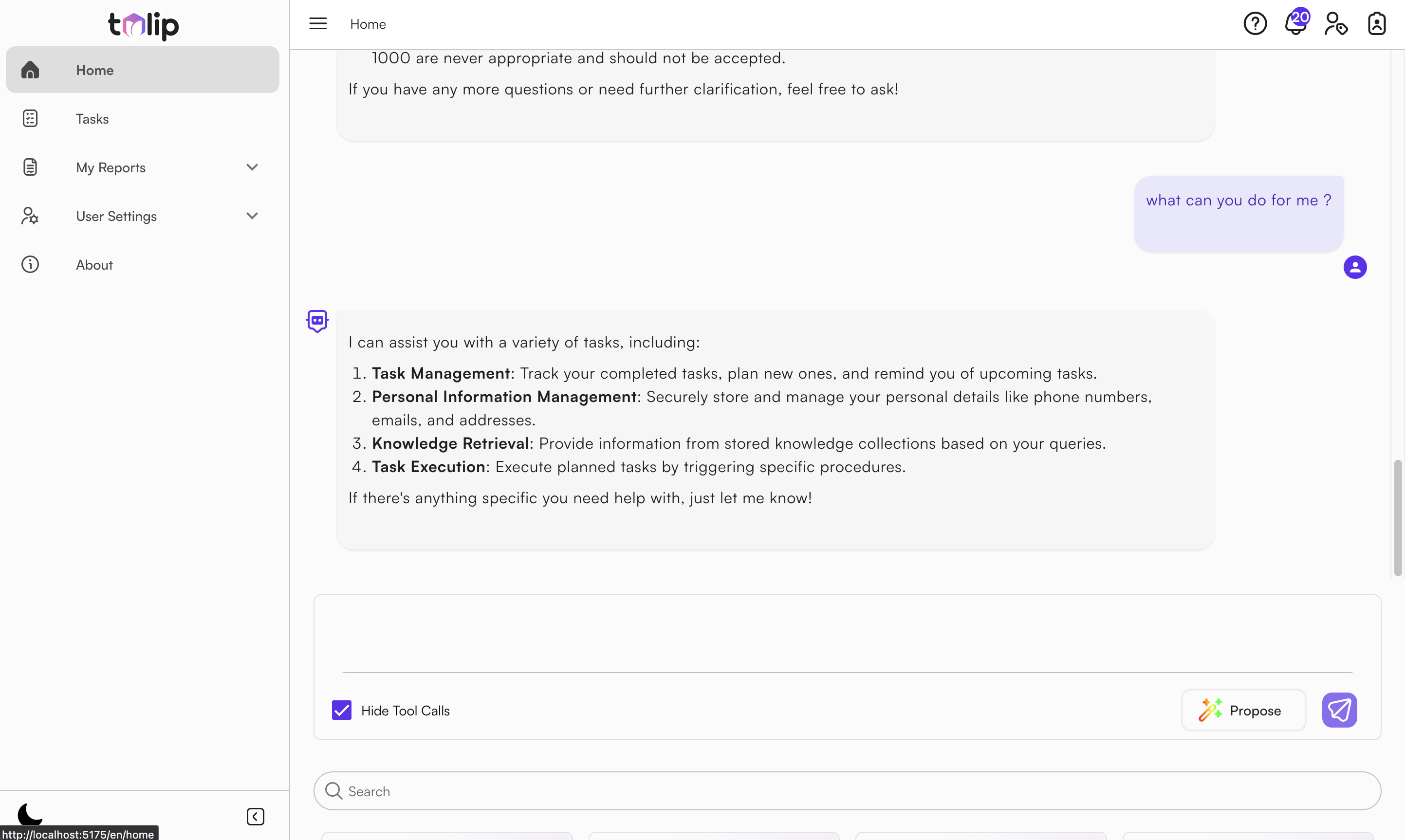 Tulip Conversational Interface